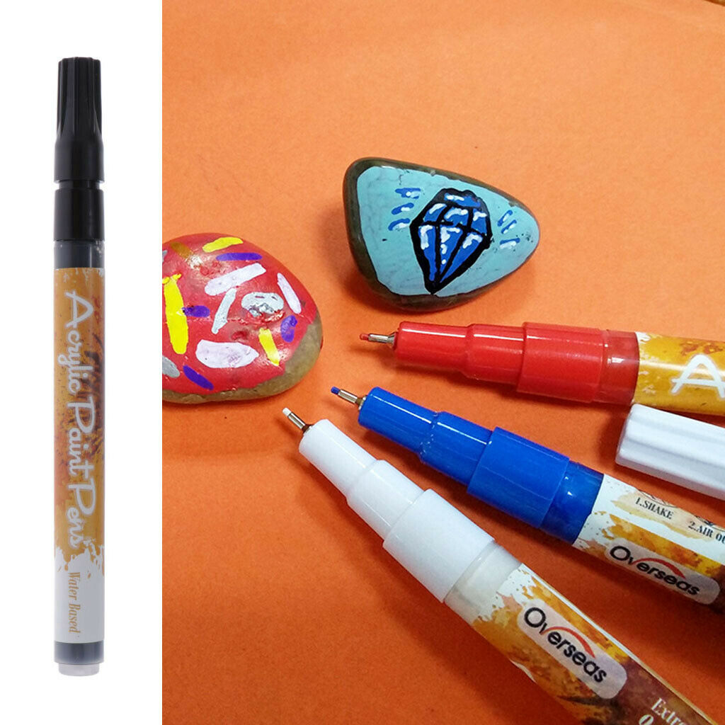 3Set Plastic Acrylic Paint Pen Stationery Scrapbooking for Metal Glass Paper