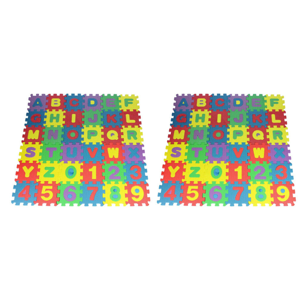 72 Pieces Toddlers Baby Foam Mat Learning Play Exercise Mat Interlocking