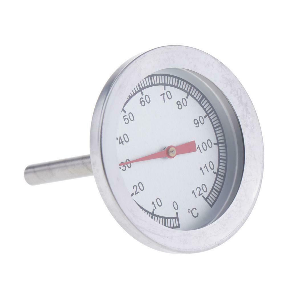 Charcoal Smoker Temp Gauge Stainless Steel BBQ Thermometer for Port Beef