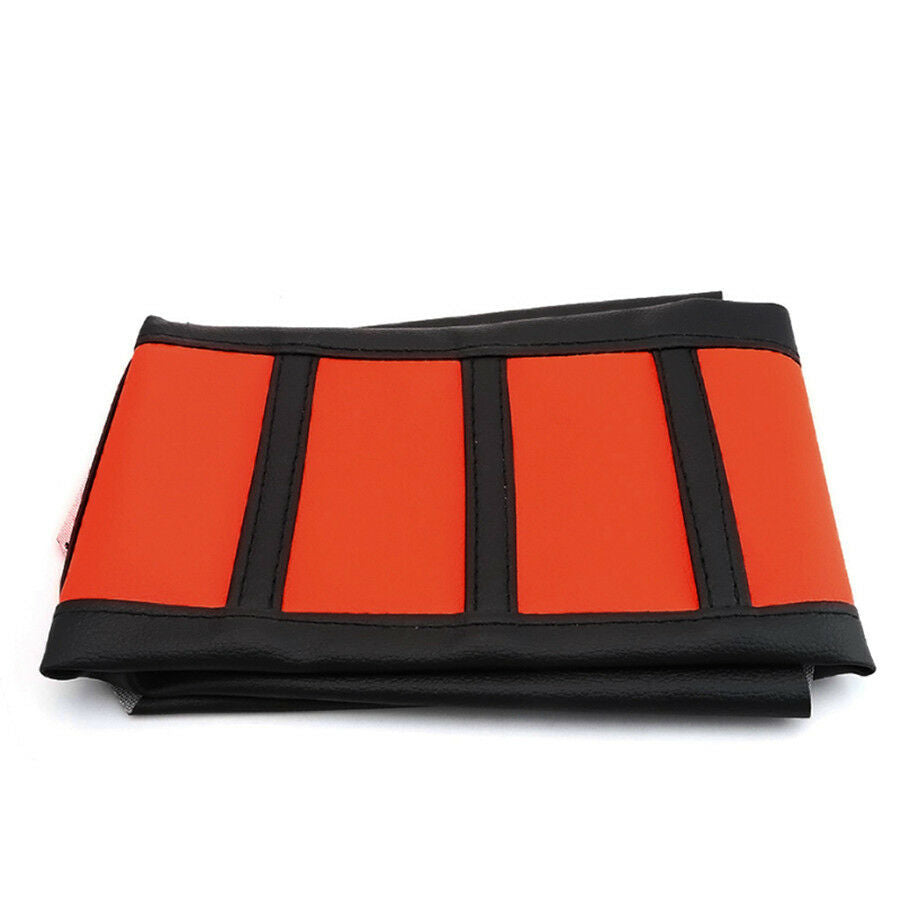 Durable Double Stitched Rubber/Vinyl Material Motorcycle Seat Cover Red Leather