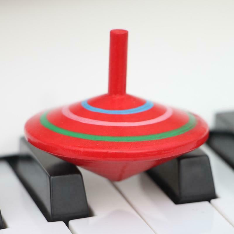 3Pcs/Set Handmade Painted Wooden Spinning Tops Educational Toys Gift for Kids
