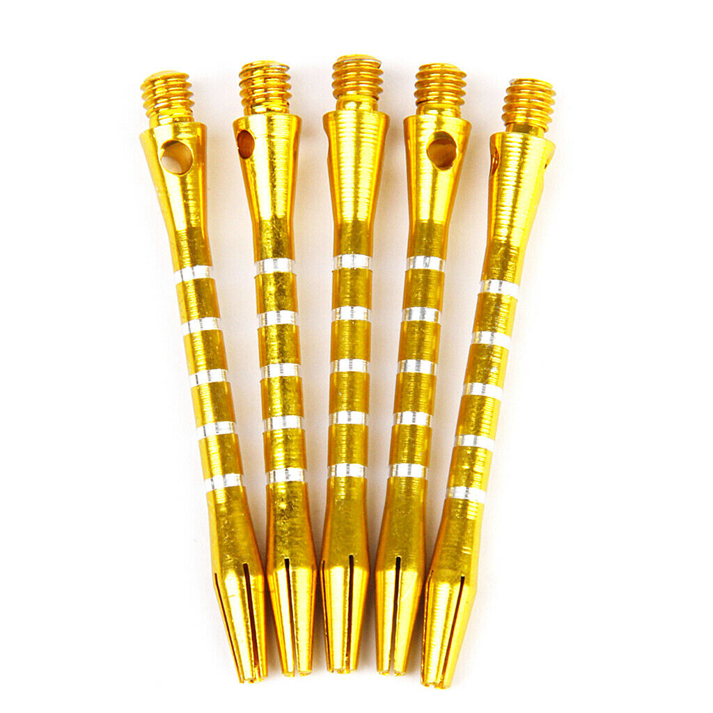 2x 5pcs Golden Aluminum Dart Shafts Replacement Part 2 inch 50mm