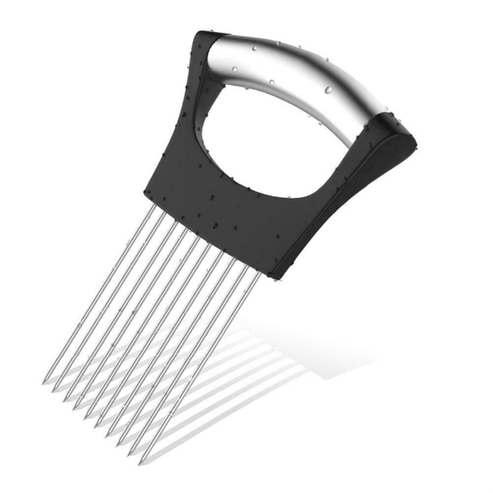 Stainless Onion Holder Onion Cutting Tool Vegetables Slicer Cutting Aid Holder