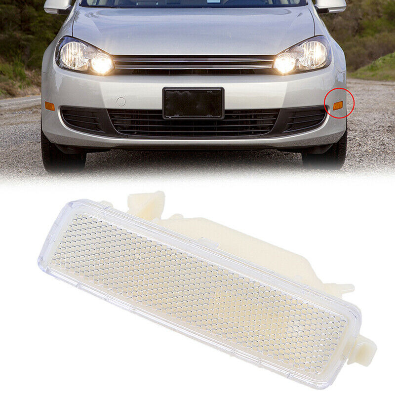 Front Left Driver Clear White Len Side Marker Light Housing For VW R32 Rabbit