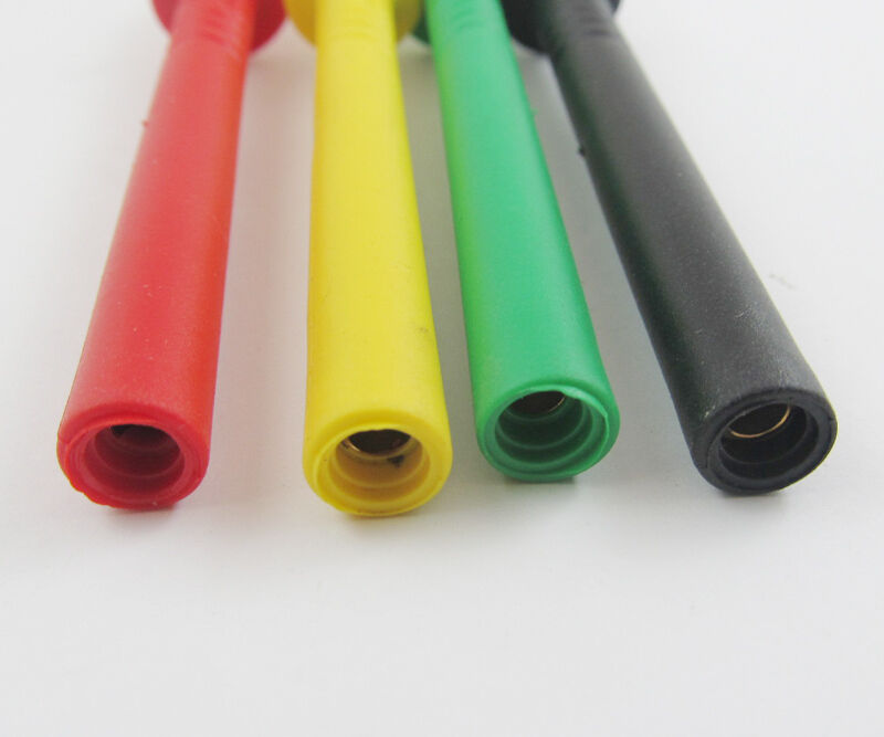 8pcs High Quality Copper Silicone Banana Plug Multimeter Test Probes Pen 4 Colrs