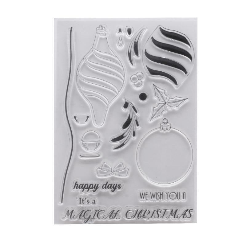 Christmas Hanging Light Silicone Clear Seal Stamp DIY Scrapbooking Emboss Photo