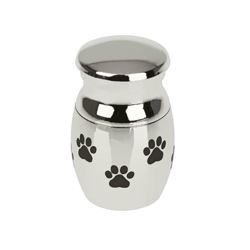Small Cremation Memorial Keepsake Urn Ash Holder Container Jar(Paw Printed) +