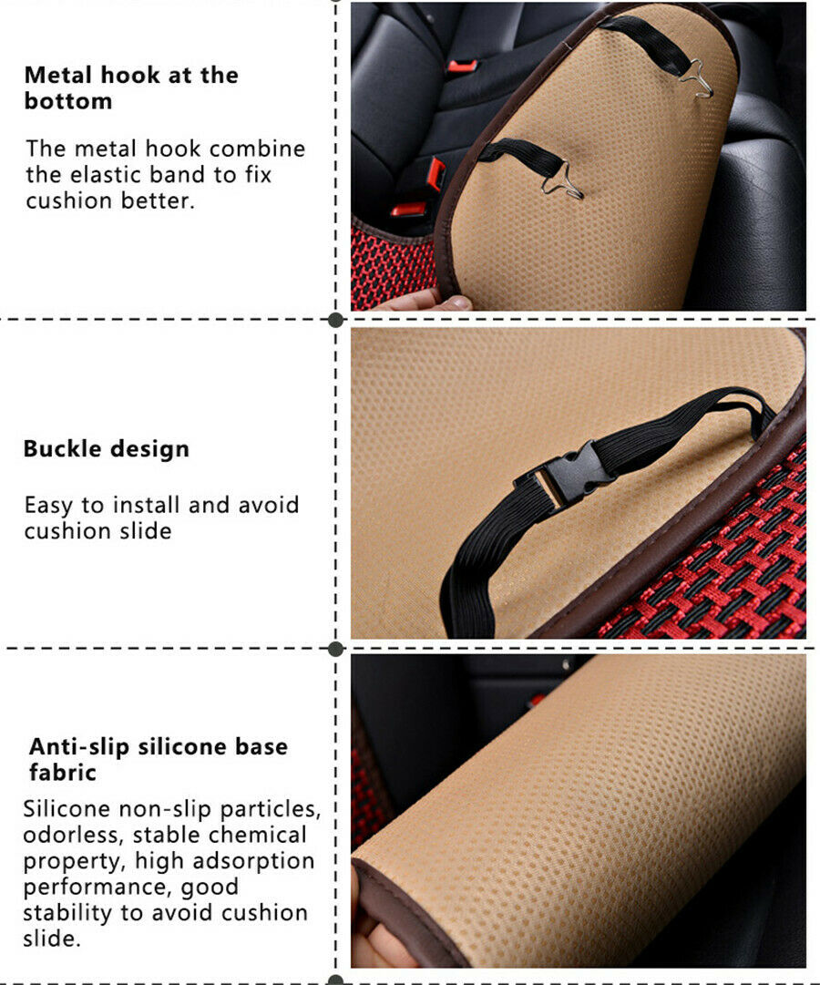 2pcs Front Seat Cover Ice Silk Breathable Cushion Mat Universal Four Seasons