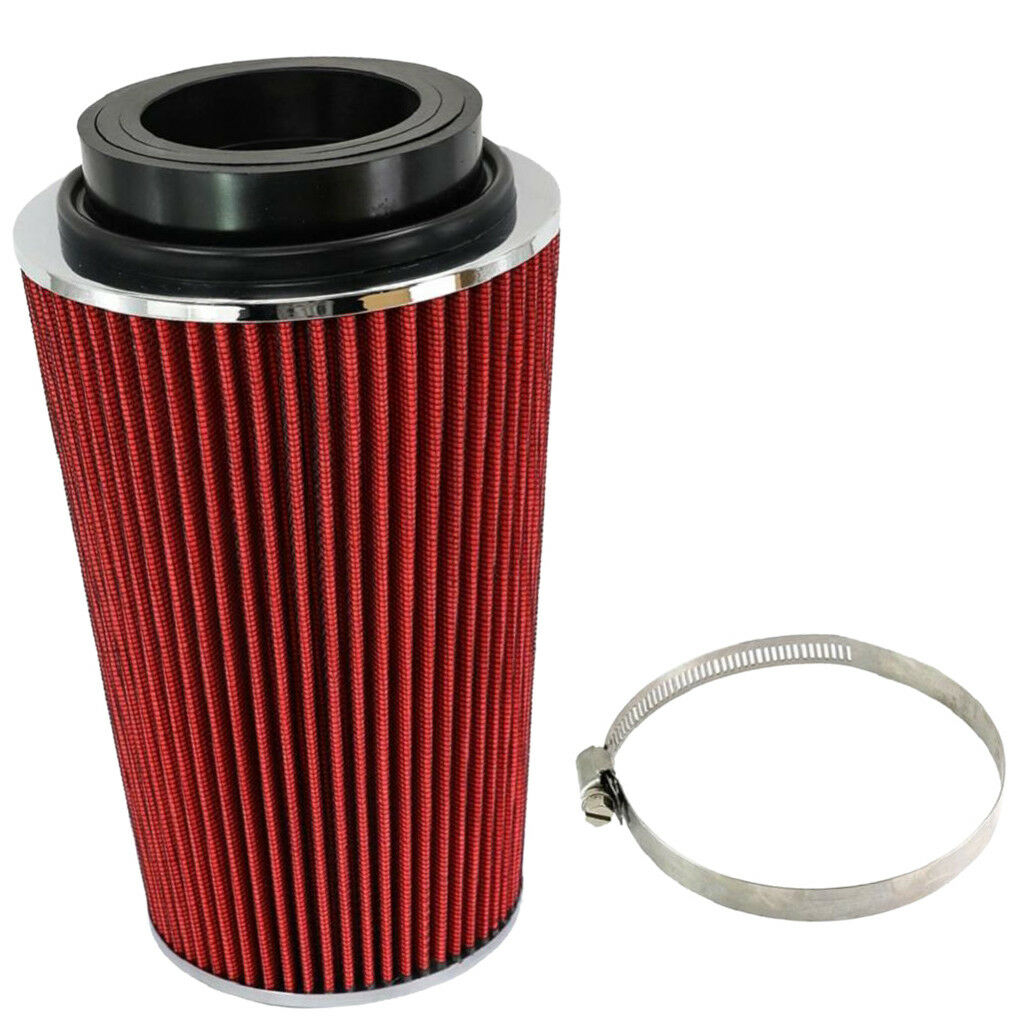 Red 76mm 89mm 101mm High Flow Universal Cold Air Intake Filter Cone