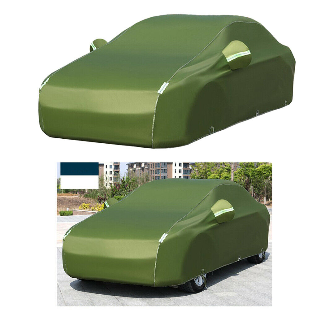 Full Car Cover Windproof Protection Universal Fit Sedan Wagon 1 Layer Green