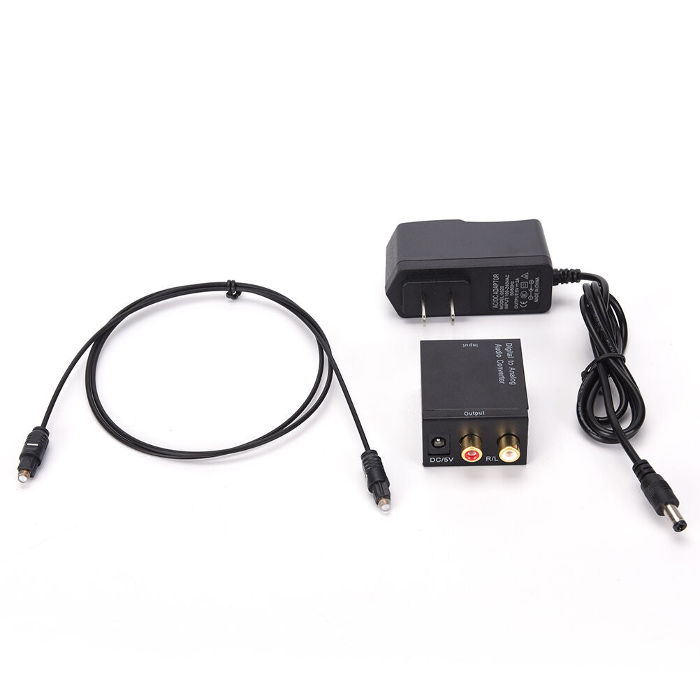 optical coaxial toslink digital to analog audio converter adapter rca L/R3.5BDA