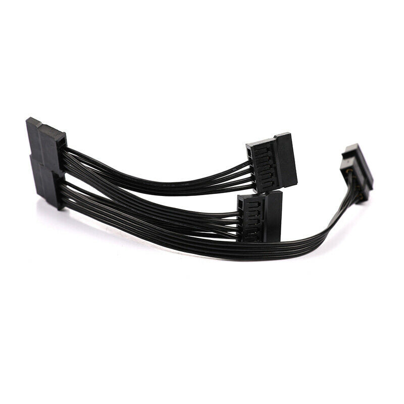 DIY Molex 4pin IDE 1 to 5 SATA 15Pin Hard Drive Power Supply Splitter Cable C Lt