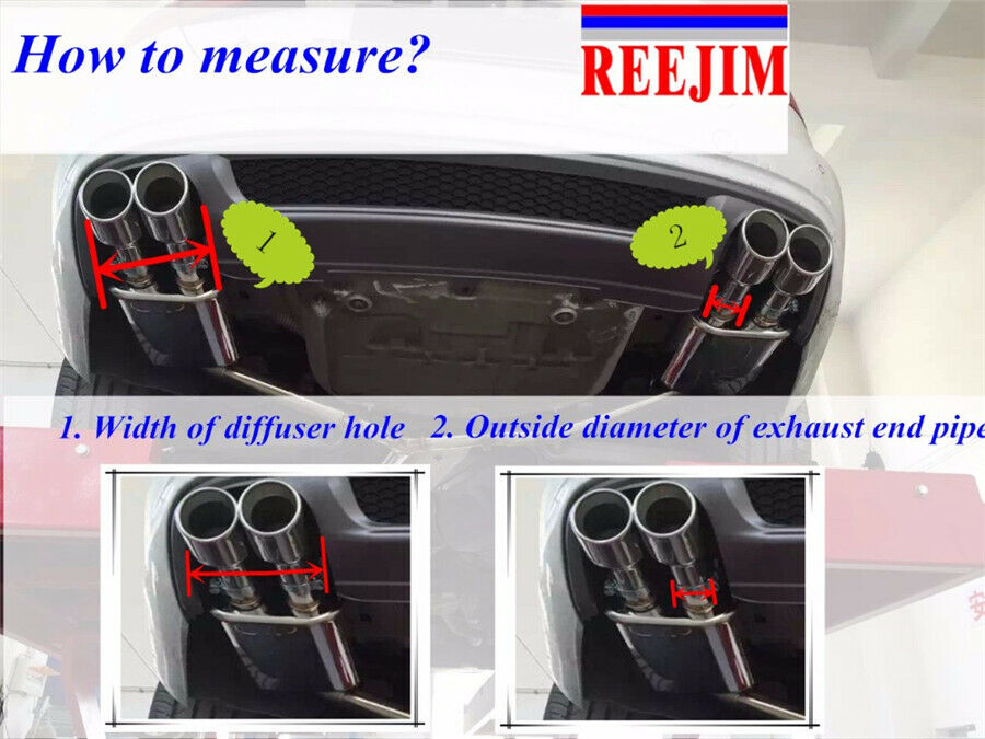 1X Glossy Real Carbon Fiber Car Exhaust Pipe Tail Muffler Tip 67mm Inlet For BMW