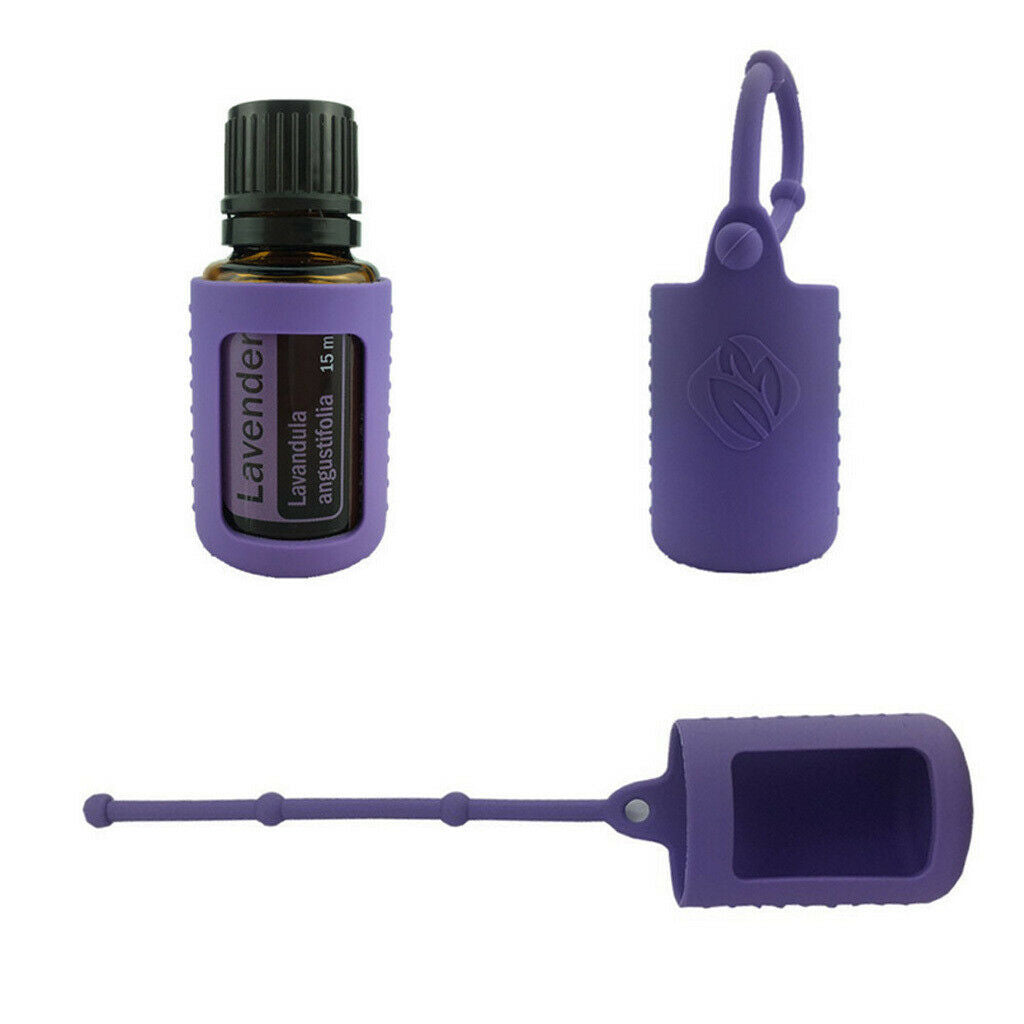 6pcs Silicone 15ml Roller Bottle Holder Sleeve Essential Oil Carrying Case