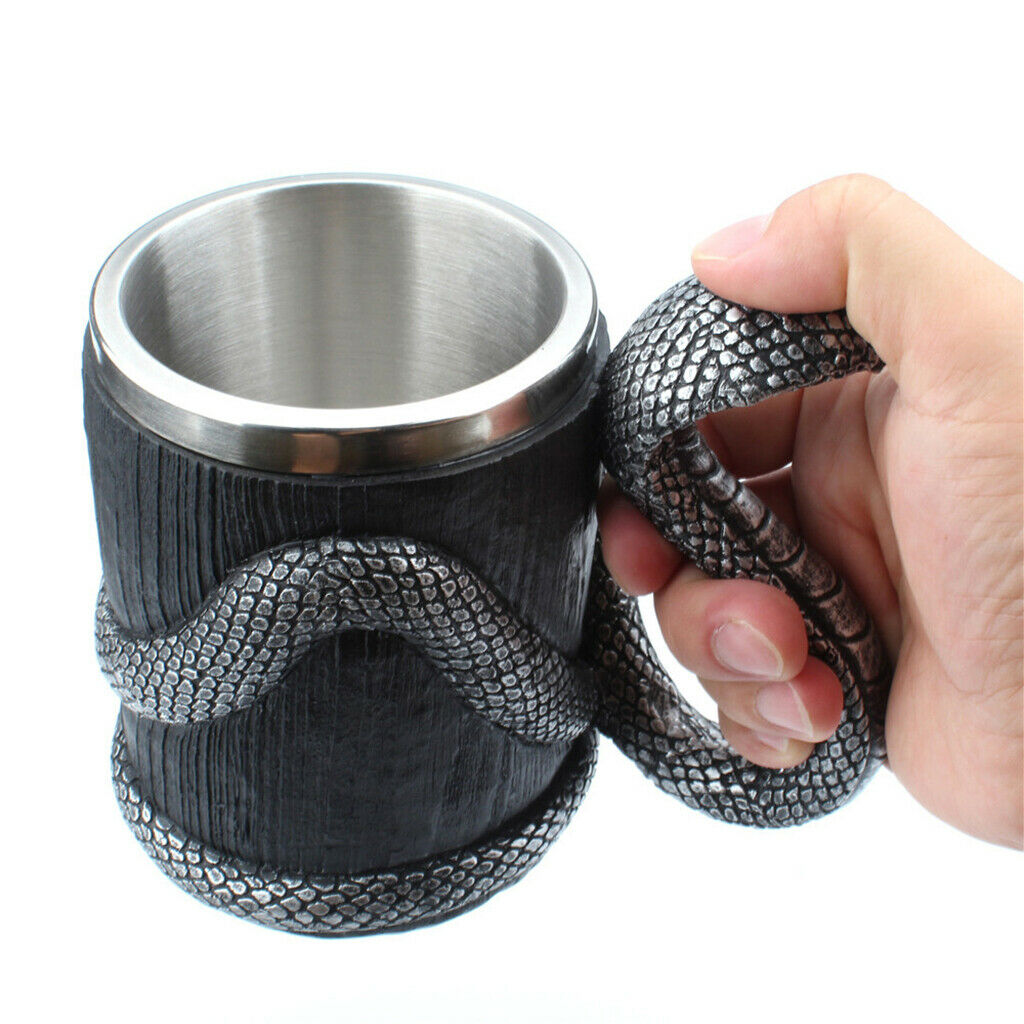 Wood Stainless Steel Cup Wine Simulation Goblet 600 ml for Home Home Decor