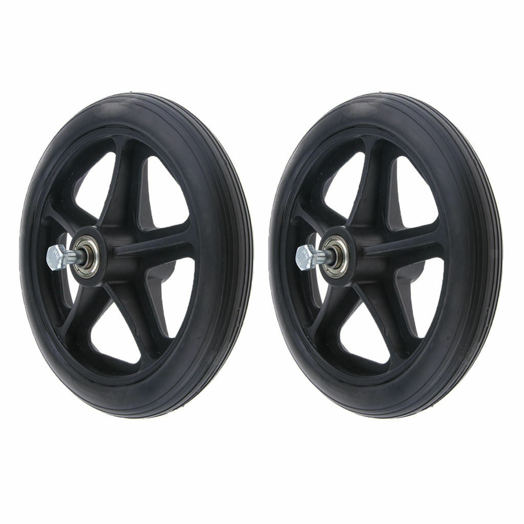 2 pcs Wheelchair Front Castor, Walker Wheel Replacement 7 inch PU Wheels with