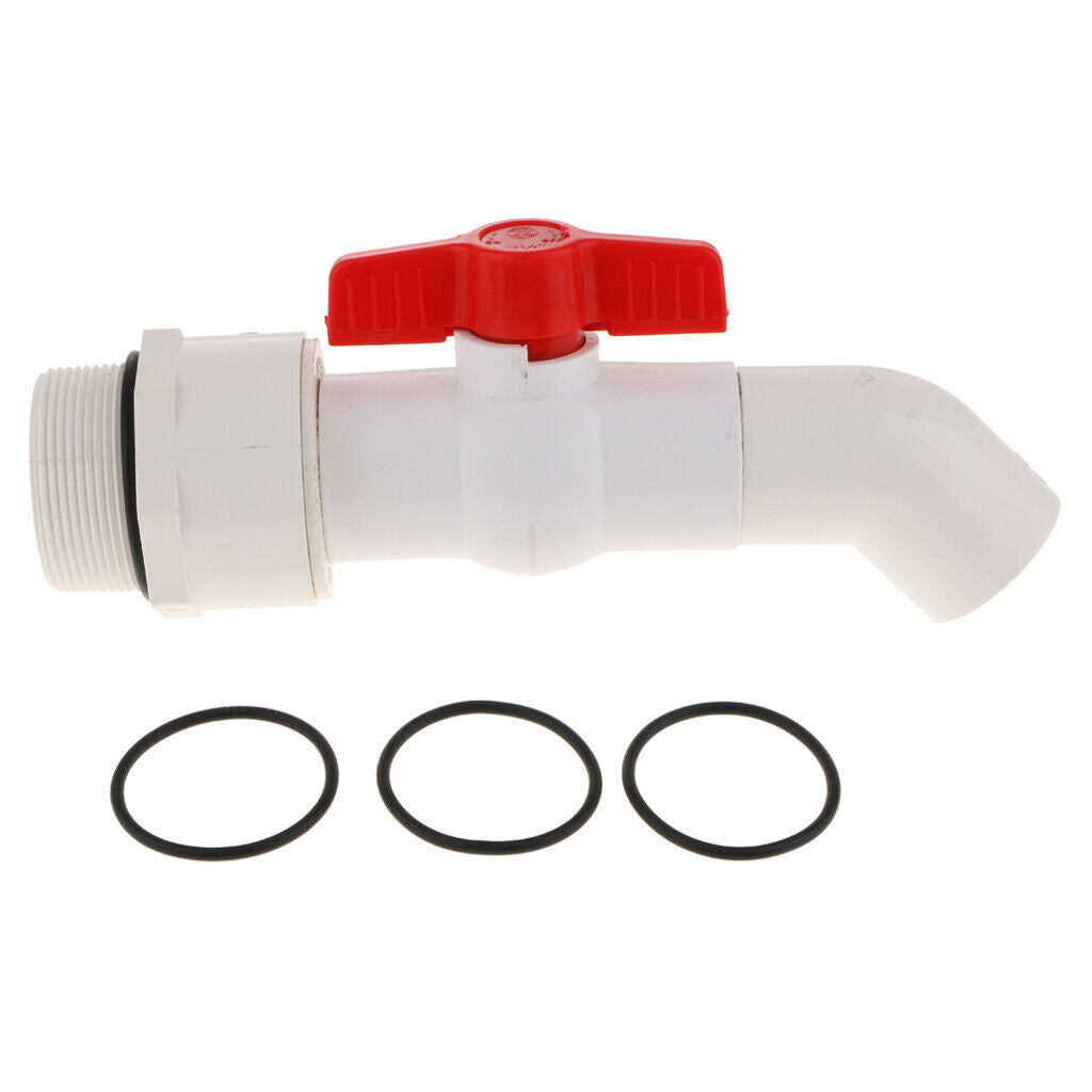 45 Degree UPVC Ton Barrel Replacement Outlet Tap for Oil Water 40mm Outlet