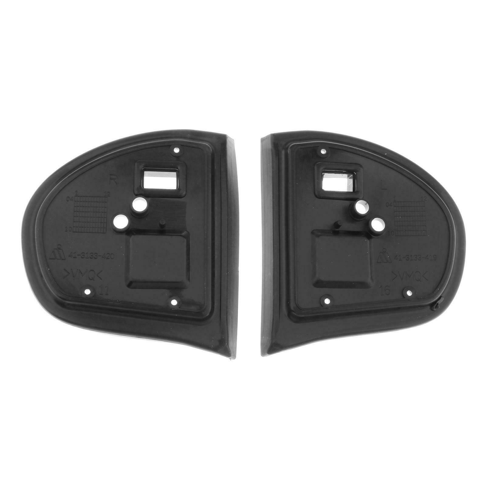 2pcs Rubber Exterior Door Mirror Gasket Rubber Seals Black 110x123mm