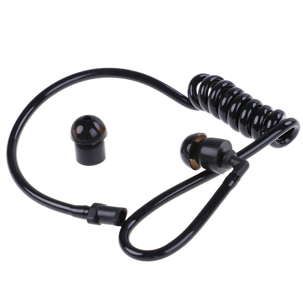 Black replacement coil acoustic air tube earplug for radio earpiece headse Fx