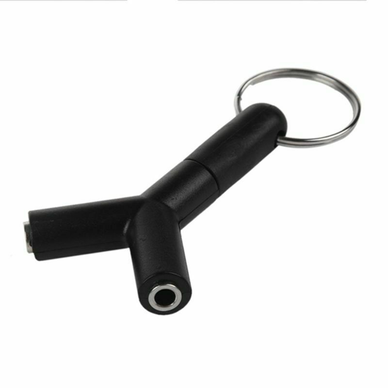 Mini Y Shaped 3.5mm Jack Stereo Audio Headset Splitter Connector Adapter Key 7P3