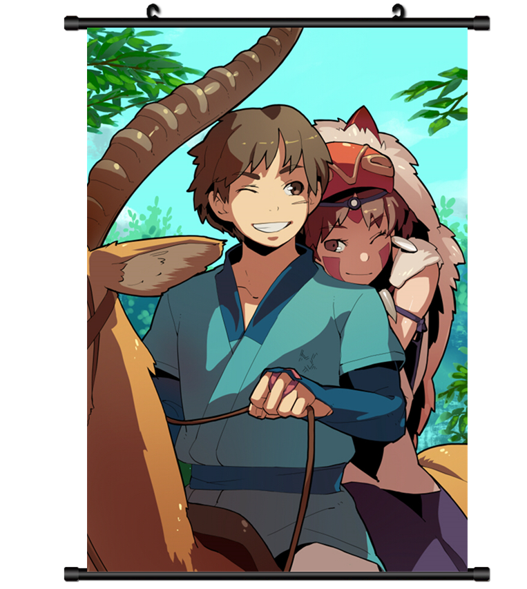 3703 Anime Mononoke Hime Princess wall Poster Scroll