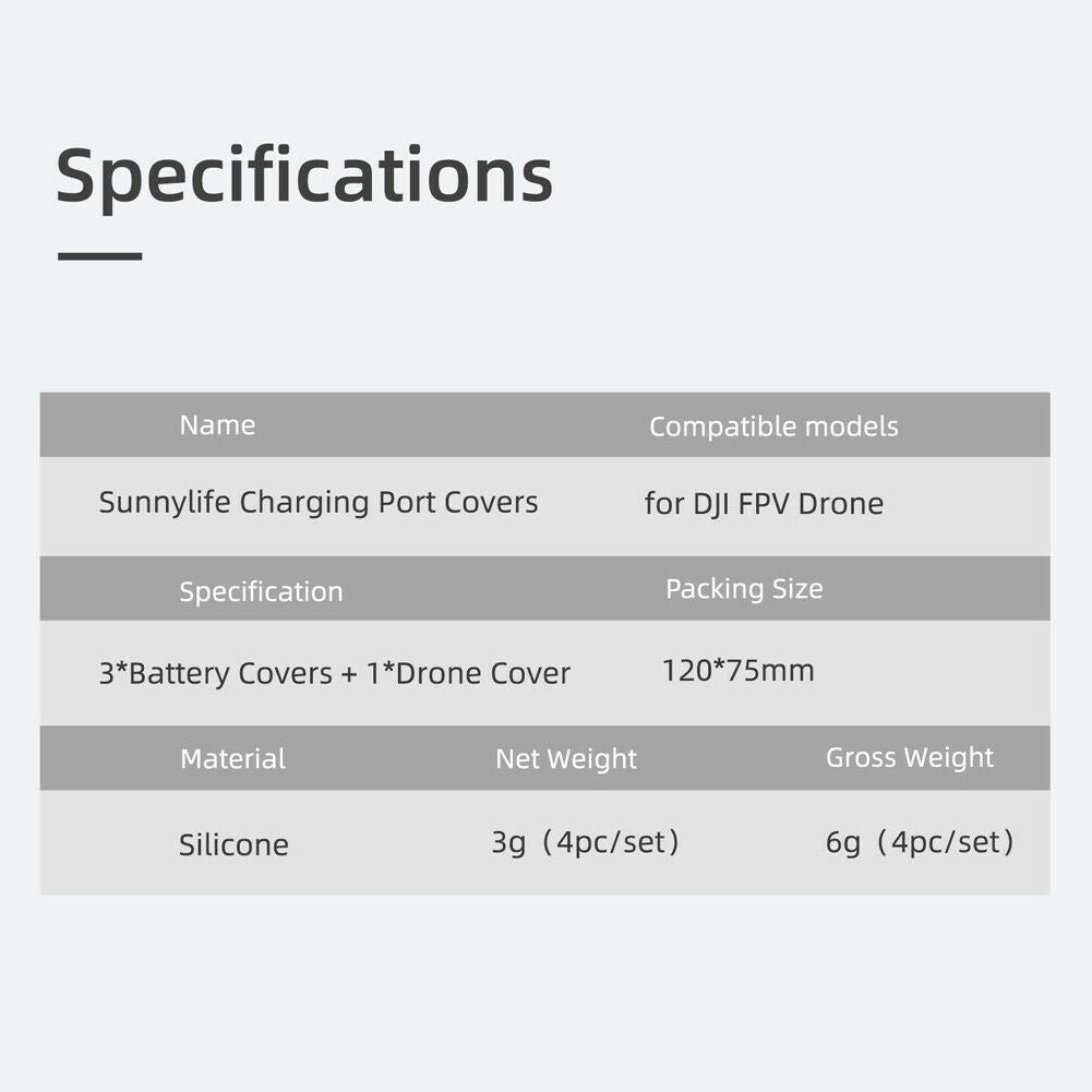 Silicone Dust Plug Cap Drone Body Battery Charging Port Cover for DJI FPV  @