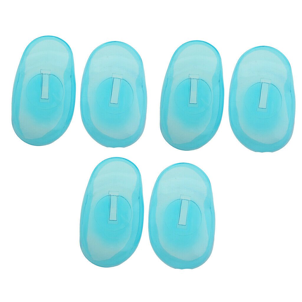 3 Pair Hair Dye Tint Perm Ear Cover Protector Bathing Shower Ear Shield Blue