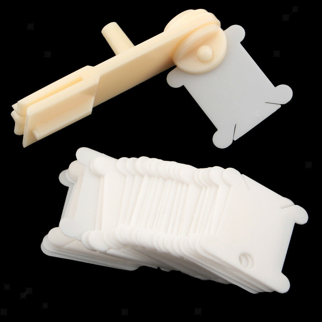 Yarn Wool Thread Winder Hand Operated Winding Tool with 30pcs Bobbins Holder