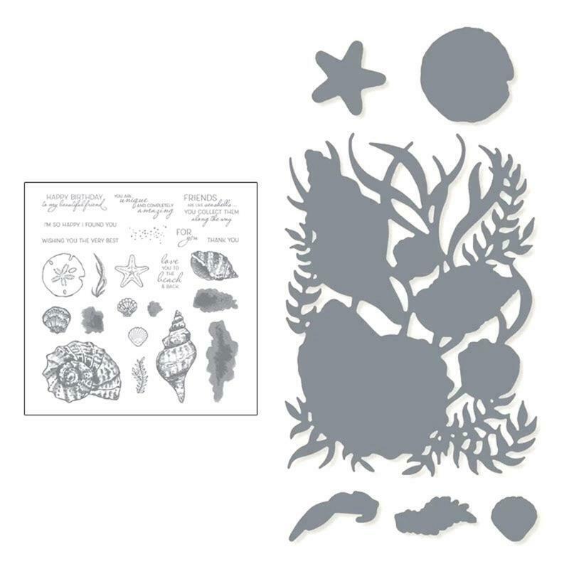 Shell Conch Seal Stamp with Cutting Dies Stencil DIY Scrapbook Embossing Photo