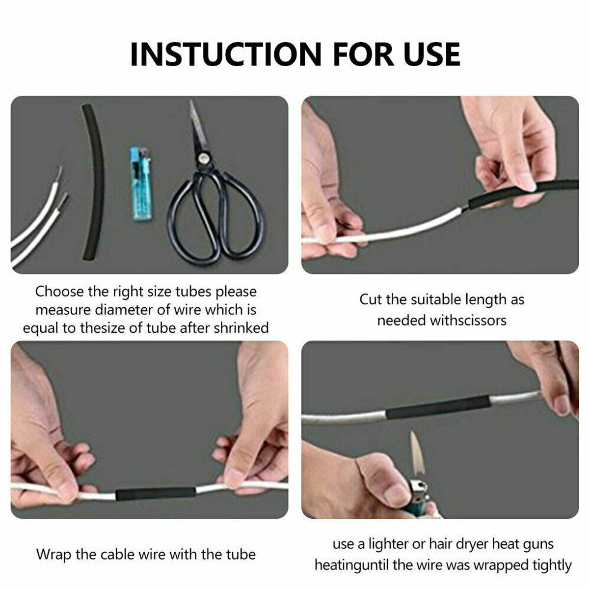 530PCS Gaine ThermorÃ©tractable Tube RÃ©tractable Assortiment 2:1 Tuyau Tube kit