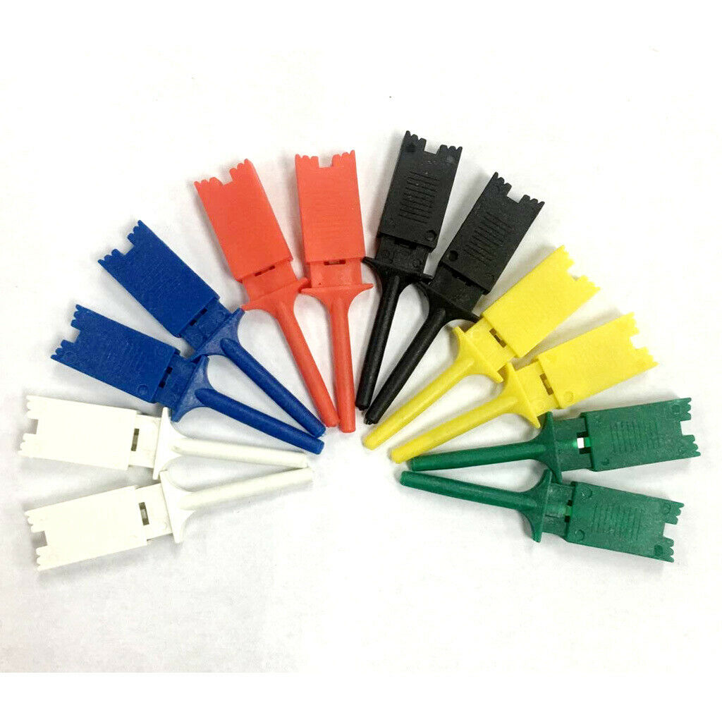 Electrical Testing Hook Clip Grabber Mini Hook Clip Test Hook Grabber x 12