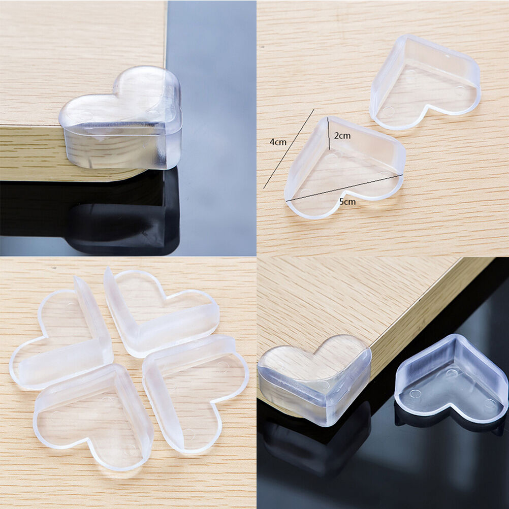4X Child Baby Safe silicone Protector Table Heart Corner Edge Protection .l8