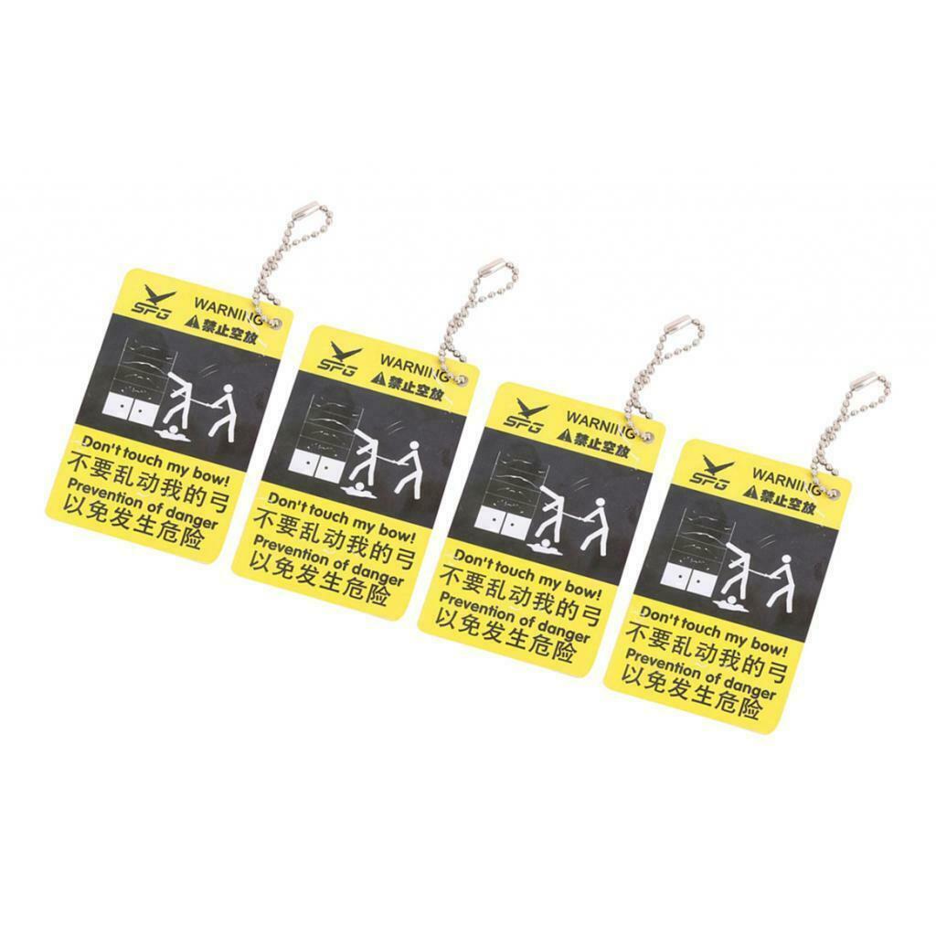 4Packs Yellow Archery Warning Cards Warning Mark Long-lasting Glossy-Finish