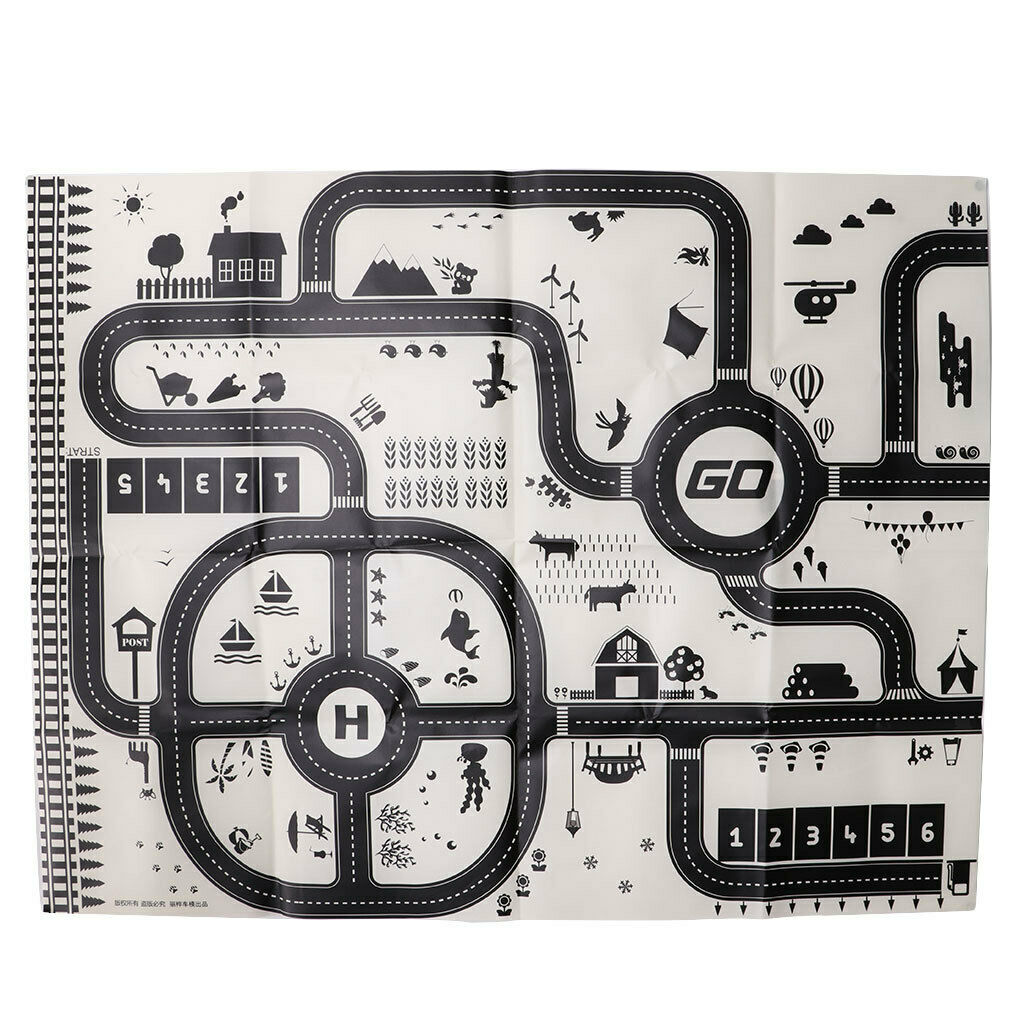 Children's Traffic Parking Map Road Sign City Scene Diagram Hobbies Toys