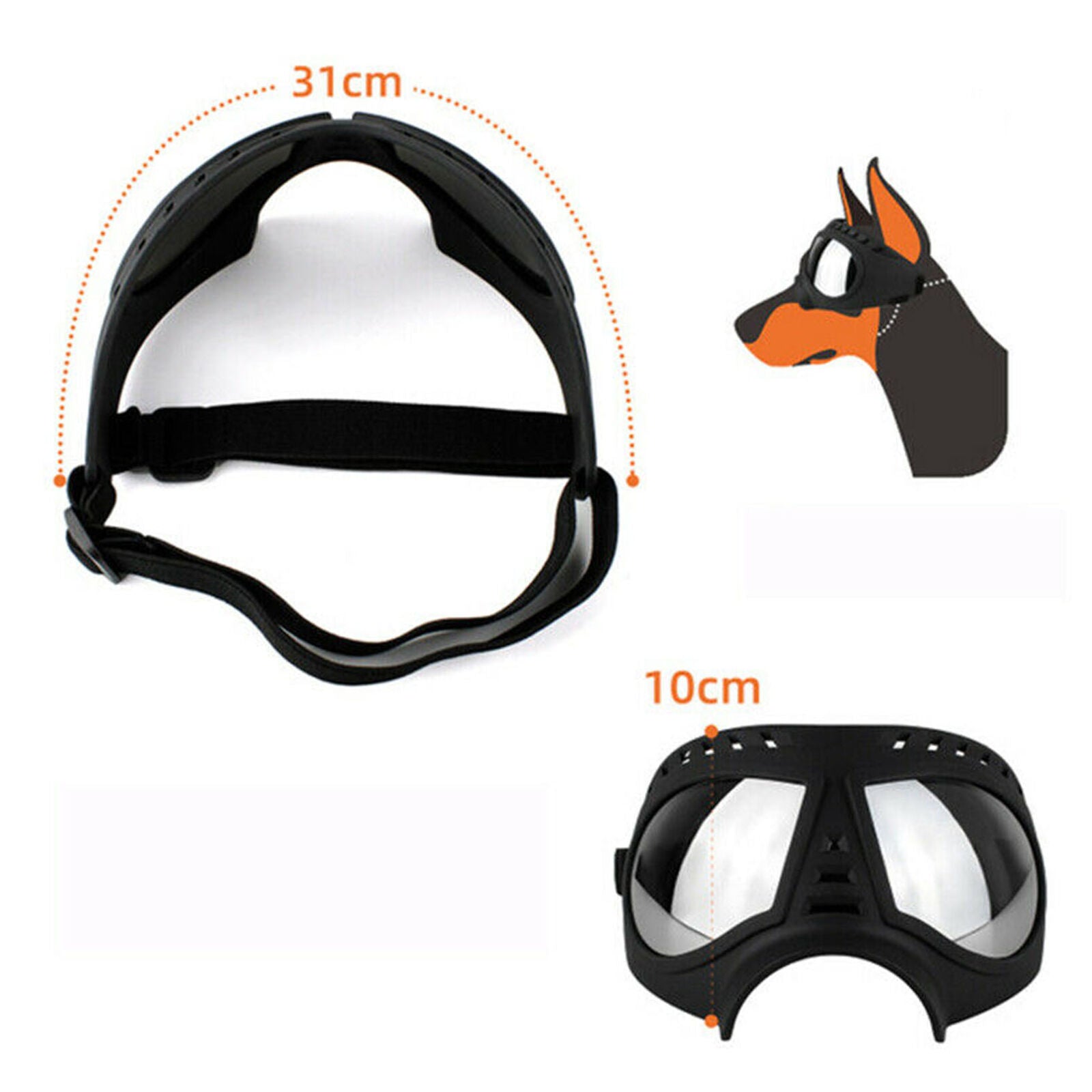 New Pet Dog Goggles UV Sunglasses Windproof Snowproof Dustproof for Large Dog