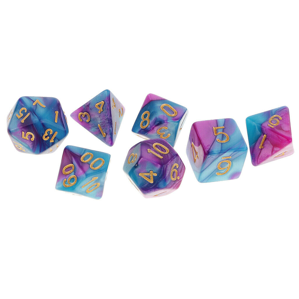Acrylic Opaque Multi Side Dice Digital Dice Set for Gambling Lovers Gift