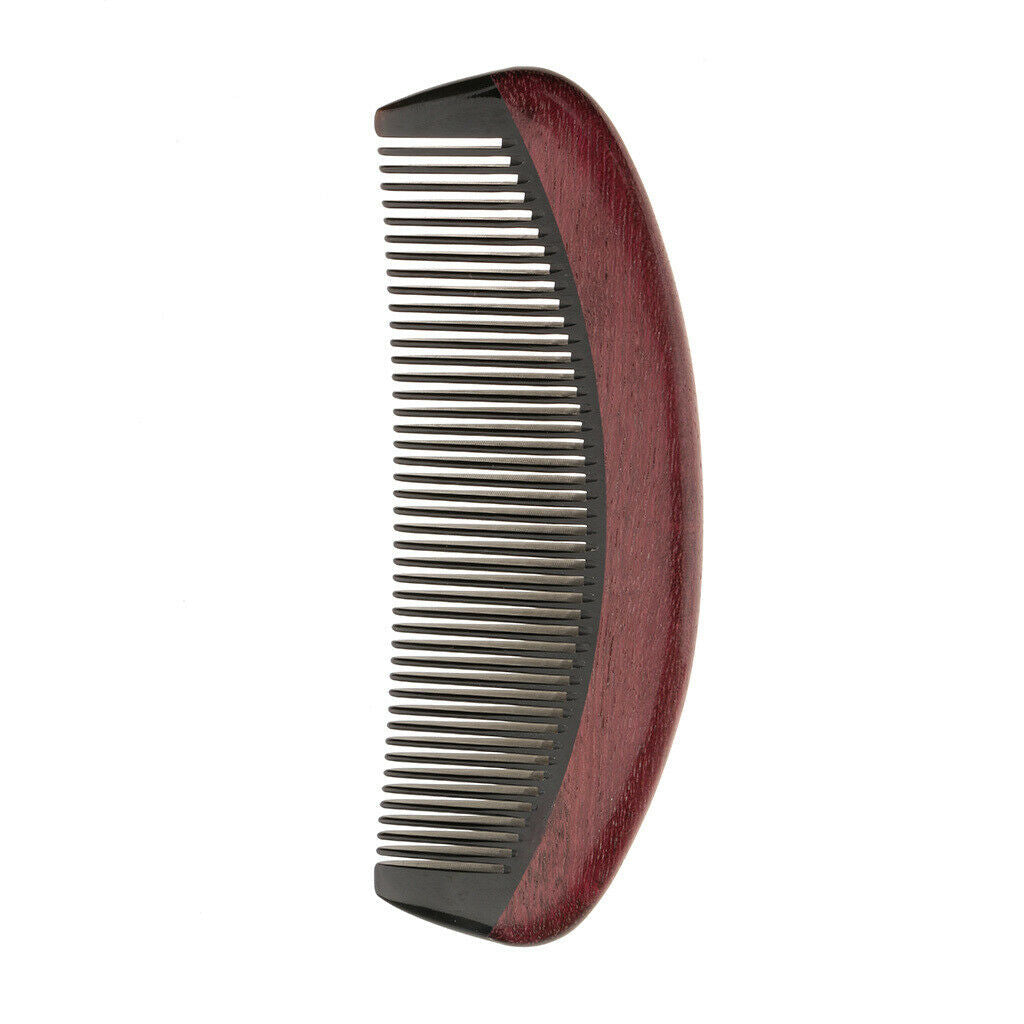 Purple Sandalwood Hair Care Massage Comb Wooden Pocket Hairbrush Wide Tooth