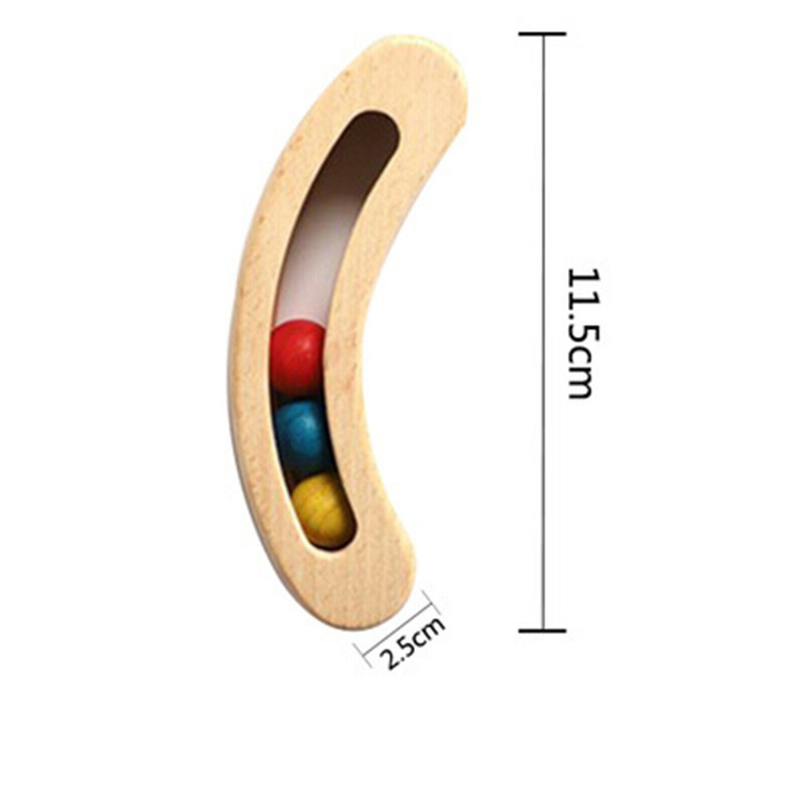Handmade Wooden Rattle Beads Toys Babies Toddlers Infant Montessori Toys