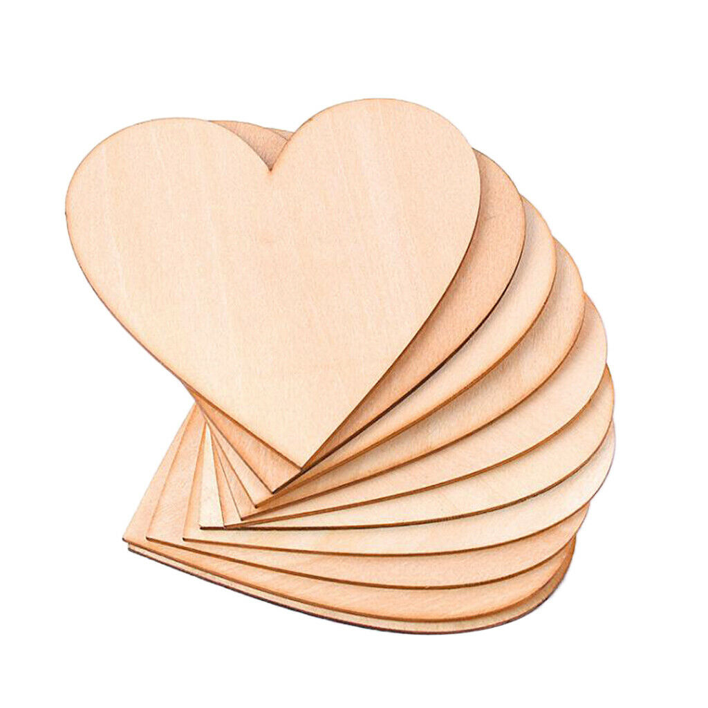 10x large wooden shape blank wood art scrapbooking DIY