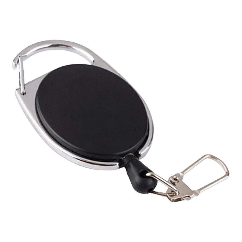 Retractable Key Chain Pull Keyring Heavy Duty Retracting ID Card Holder Cord