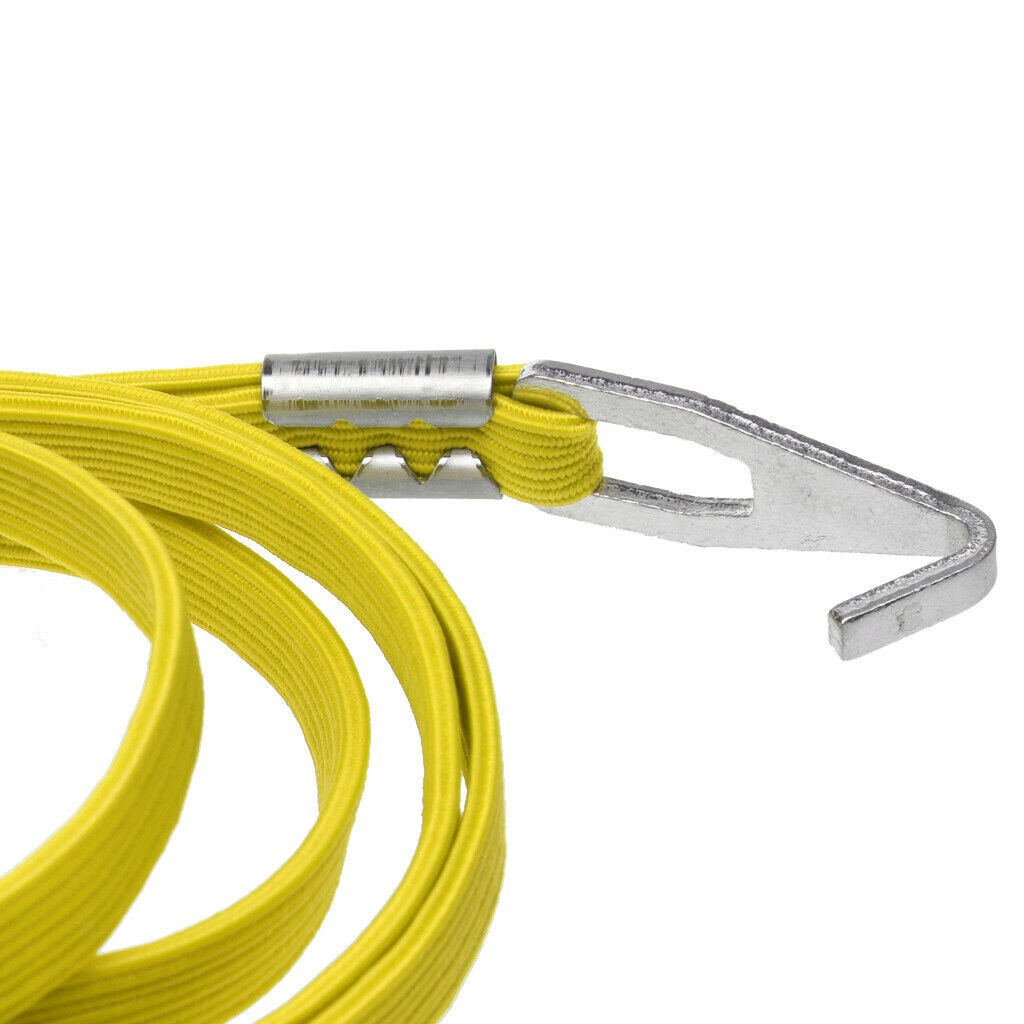 Bike Roof Rack Bungee Strap Elastic Tie Luggage Rope Cord with Hooks Yellow