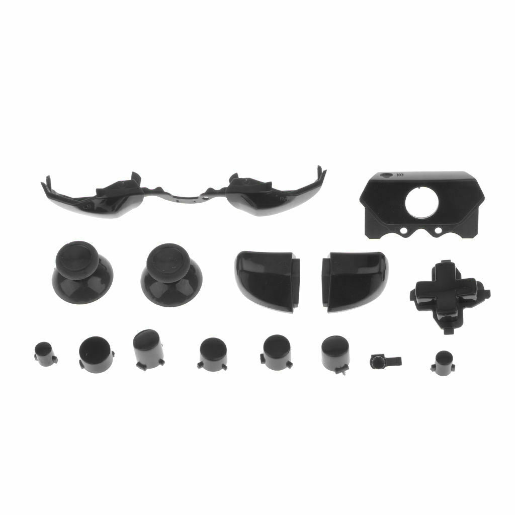Button Set Chrome Mod Kits for Microsoft New Xbox One 3.5mm Controller Black