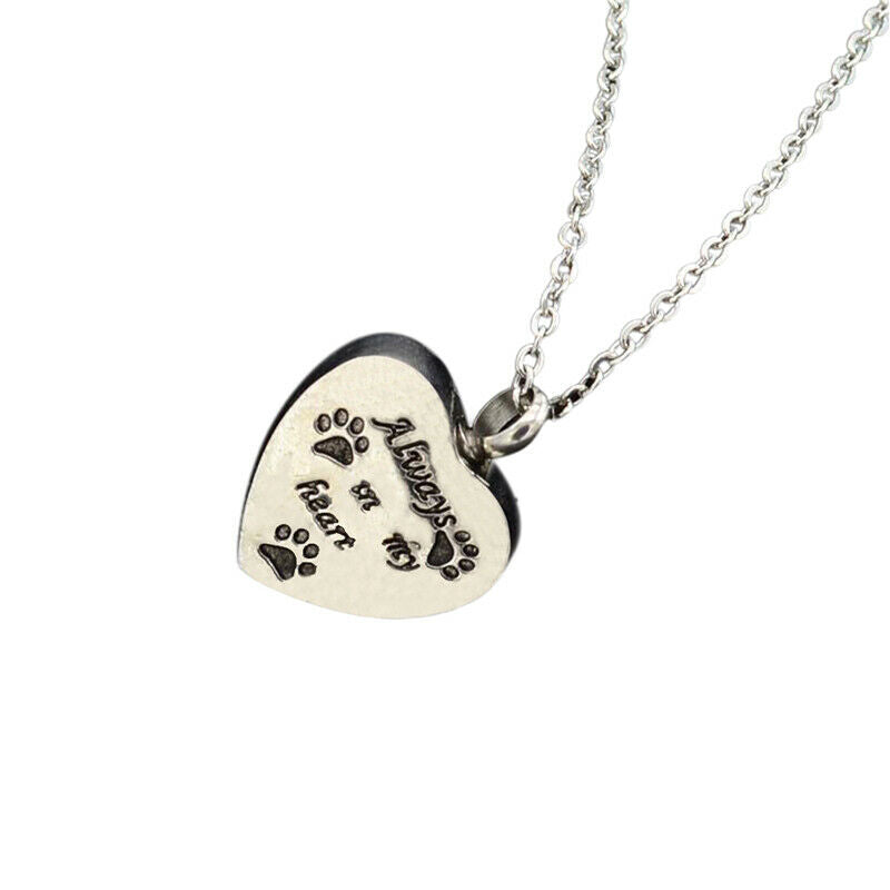 Heart Urn Necklace for Ashes - Pet Cremation Jewelry Keepsake Memorial Pe.l8