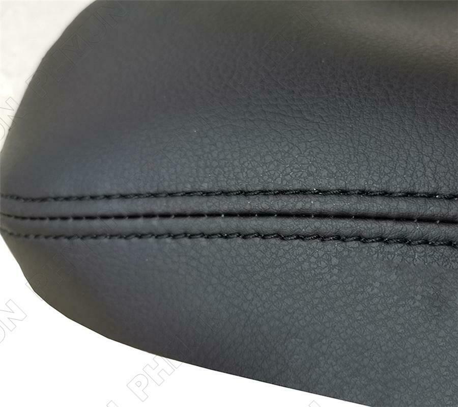 Black Leather Center Console Armrest Cover For Dodge RAM 1500 2500 3500 2002-08