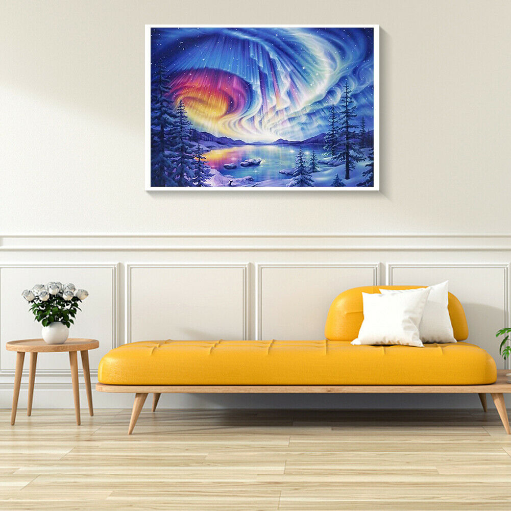 Aurora 5D DIY Diamond Painting Full Square Drill Cross Stitch Canvas Art  @