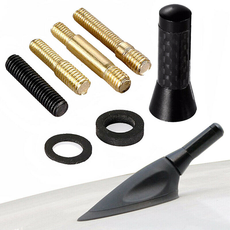 1.4'' Carbon Fiber Screw Metal 3.5cm Car Roof Car Radio Antenna Enhanced Signal