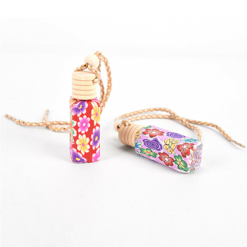 Floral Art Printed Hanging Car Air Freshener Perfume Diffuser Fragrance Bo.l8