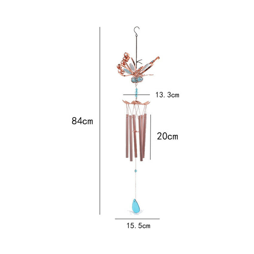 Tubes Bells Home Decor Wind Chimes Crafts Metal Butterfly Indoor Outdoor Garden