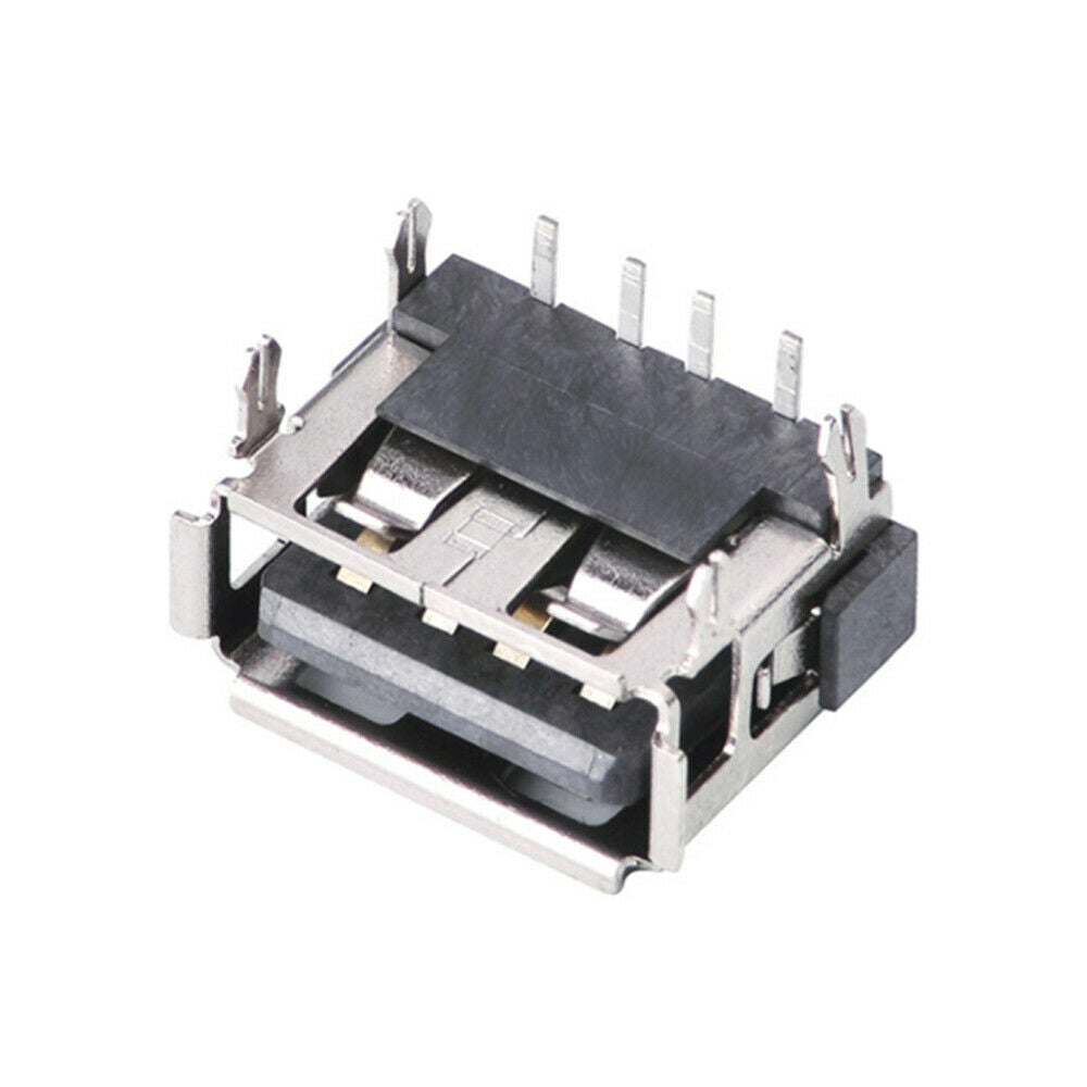 10Pcs/Lot USB 2.0 Type A  Female 4 Pin 30V 1A Connector Flat Port Jack Tail Plug