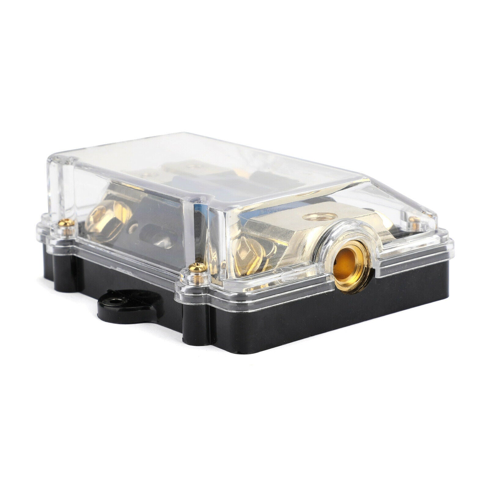 LED Display 1x0 IN 2x4GA OUT Distribution Block Fuse Holder for Car Audio Marine